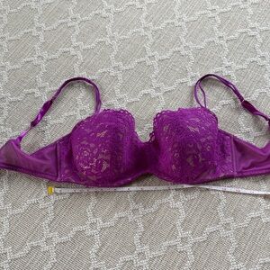 Elegant Purple Lace Bra